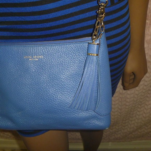 HENRI BENDEL COBALT LEATHER CROSSBODY BAG - Picture 9 of 13